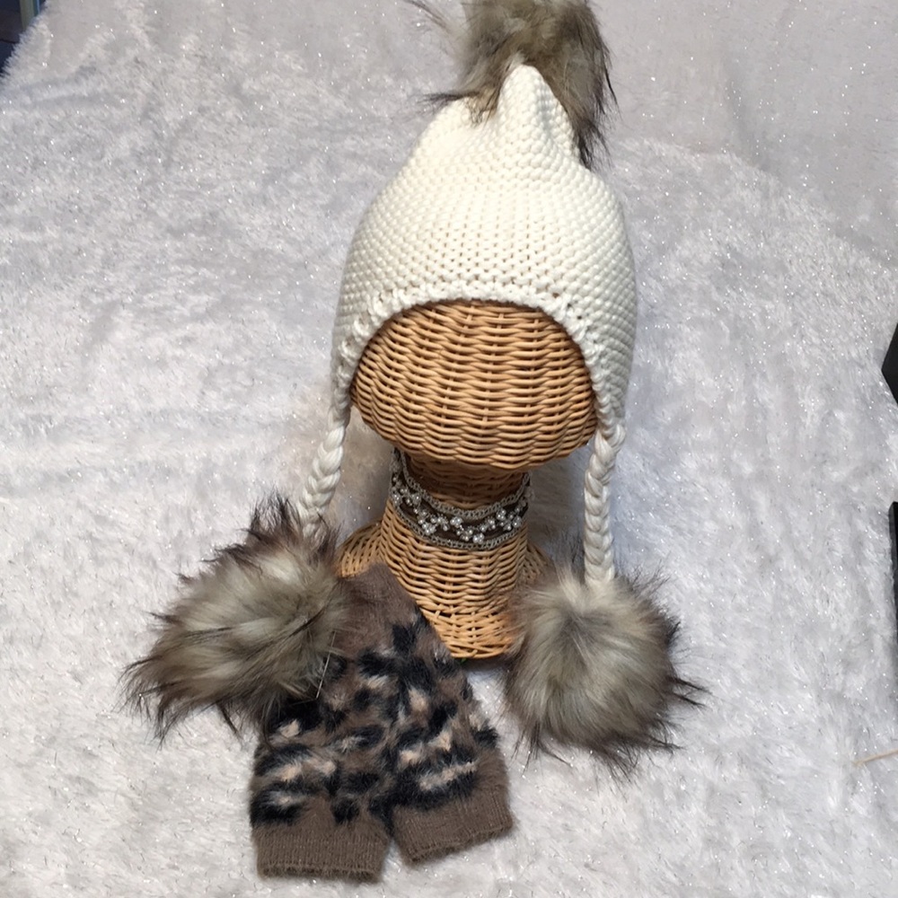 White Hat faux fur NEW - Picture 3 of 8